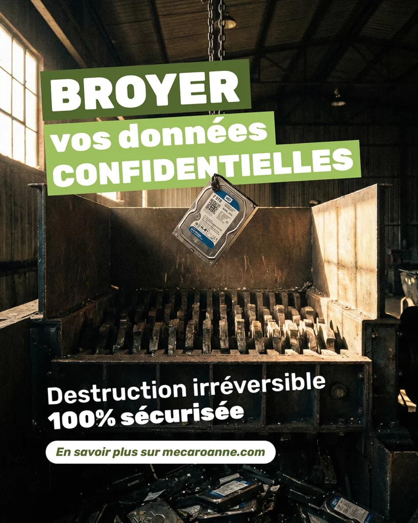 Broyer des données confidentielles